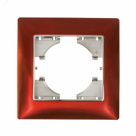 Рамка 1-местная Bravo цинк, тёмно-красный - С1010-039 GUSI