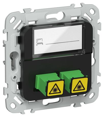 Розетка 2-м СП FLITE РОВ-2-ФлЧ оптоволокон. механизм черн. IEK FI-KO20-K02 IEK (ИЭК) арт. FI-KO20-K02