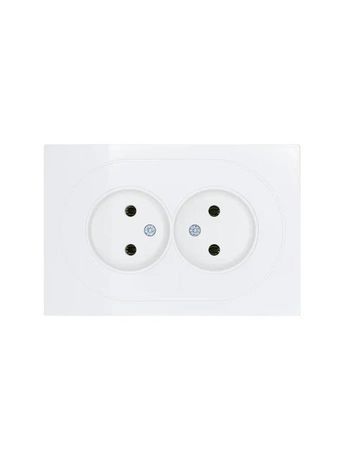 Розетка 2-м СП OSEN без заземл. ПБТ белая LEZARD 743-0200-128B