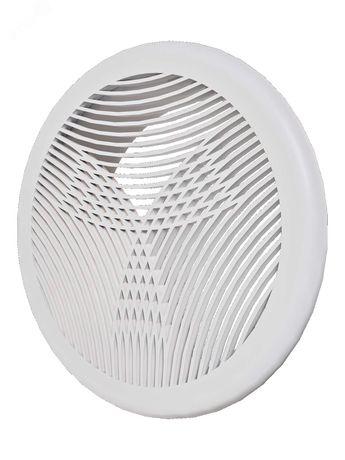 Решетка вентиляционная круглая D200 приточно-вытяжная, из ABS пластика, с фланцем D160 - 16РПКФ ЭРА 4090