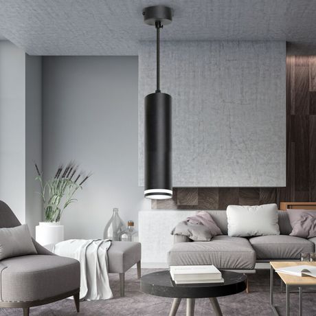 Светильник подвесной (подвес) PL16 BK MR16/GU10, черный, потолочный, цилиндр | Б0055574 ЭРА