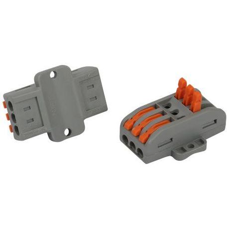 Клемма проходная с монтажной площадкой 222-2413Р рычагами 3 полюса 0.08-2.5/4 мм2 NO-225-454 (упаковка 2 шт.) - Б0067943 ЭРА