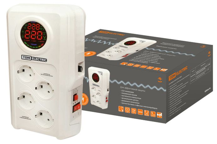 Стабилизатор напряжения СБР1-1-1,0 кВА электронный бытовой | SQ1201-0012 TDM