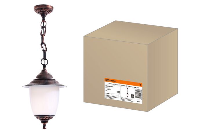 Светильник садово-парковый Прага Эл-11-70М 60 Вт Е27 подвесной медь | SQ0330-0509 TDM