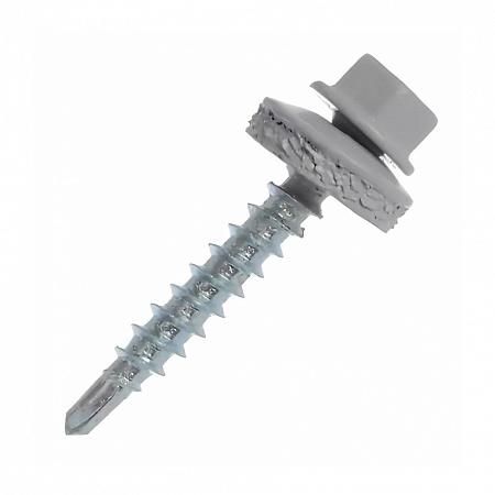 Саморез кровельный 4.8х35 RAL 7004 сер. (уп.250шт) Zitar 160220 Tech-KREP Zitar арт. 160220
