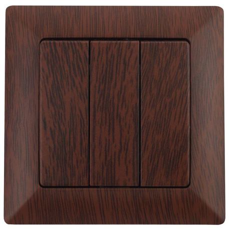 Выключатель тройной, 10А-250В, СУ, Solo, венге,4-106-10 - Б0043303 ЭРА