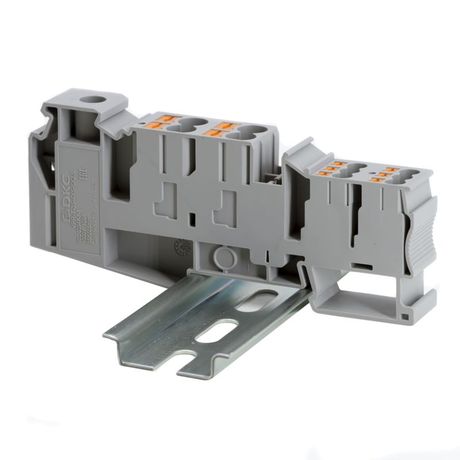 Клемма гибридная винтовой зажим 35кв.мм push-in 4х6кв.мм 6х2.5кв.мм DKC VPR-T-35-4X6-6X2.5 ДКС