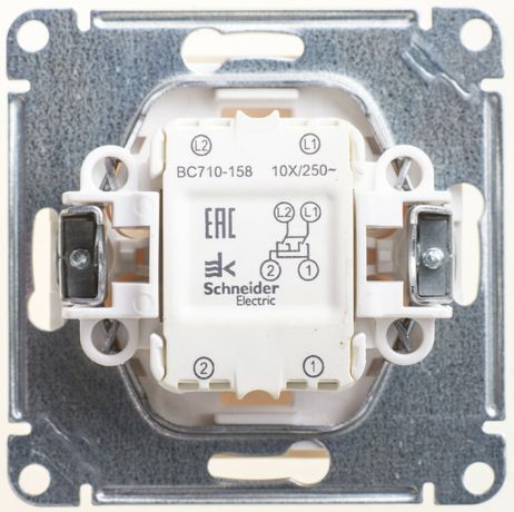 Переключатель перекрестный 1-кл. СП W59 10А IP20 10AX механизм сл. кость SE VS710-158-2-86 APC