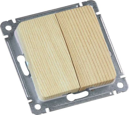 Механизм переключателя СП 2-кл 16А 250В сосна HEGEL ВС10-4621-02