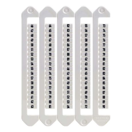 Маркировка для клемм, ширина 5 мм, от 136 до 180, вертикальная ориентация | NUTB-5-136-180V DKC ДКС