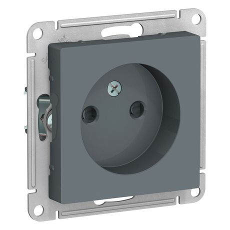 Механизм розетки 1-м СП ATLAS DESIGN без заземл. защ. шторки 16А грифель SchE ATN000749 APC