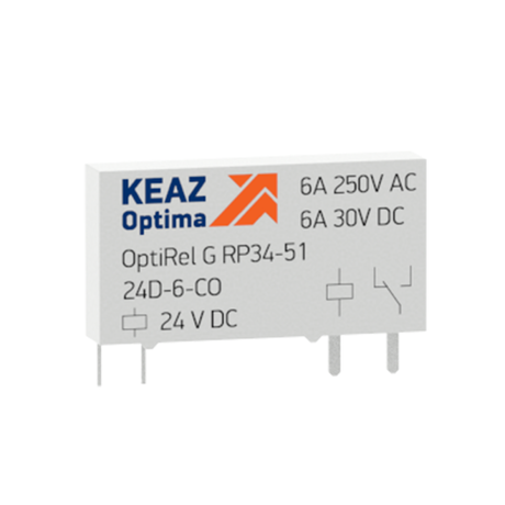 Реле промежуточное OptiRel G RP34-51-24D-6-NO| 281144 | КЭАЗ