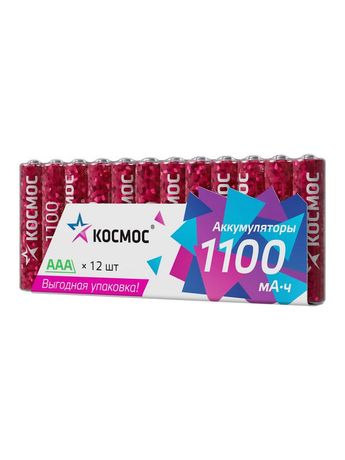 Аккумулятор R03 (ААА) 1100mAh Ni-Mh 12 шт в спайке - KOCR03NIMH1100mAh12S Космос