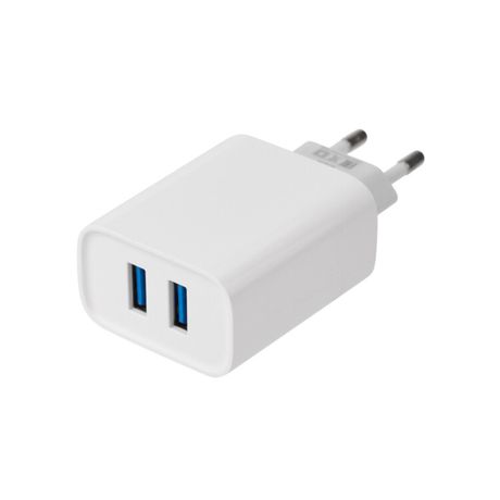 Устройство зарядное сетевое для iPhone/iPad 2 x USB 5В 2.4А бел. Rexant 16-0276 MEET