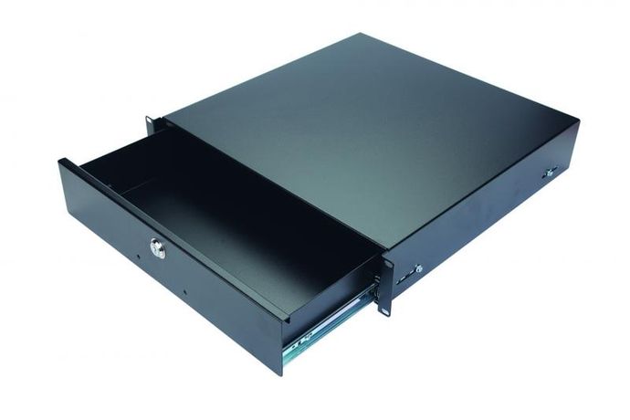 Ящик выдвижной 2U 460мм для документов - 60A-12-02-11BL Eurolan