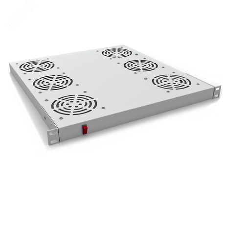 Модуль вентиляторный 19дюйм 6 вентиляторов выключатель RAL 7035 сер. SYSMATRIX FU 0018.700