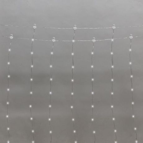 Гирлянда светодиодная "Роса "Светодиодный дождь" 3х2м LED бел. 12Вт IP20 USB+пульт управления с крючками для крепления Neon-Night 315-875