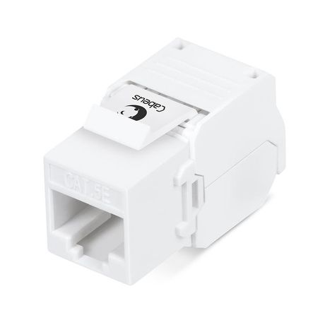 Вставка Keystone Jack RJ-45(8P8C), 180 градусов, категория 5e, без инструмента Toolless, белая - KJ-RJ45-Cat.5e-180-Toolless Cabeus 7963c
