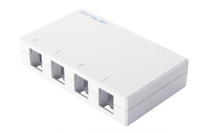 Настенная коробка 4-портовая, белый, | 12B-00-04WT Eurolan