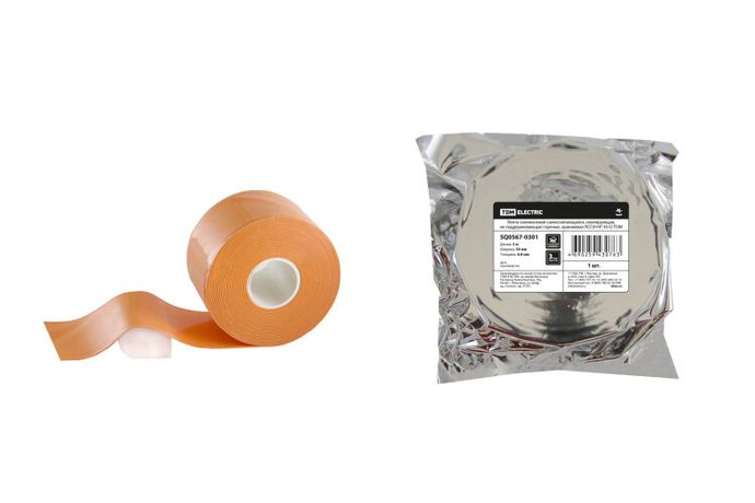 Лента силиконовая самослипающаяся, изолирующая, не поддерживающая горение, оранжевая ЛССИ-НГ-35-О | SQ0567-0301 TDM