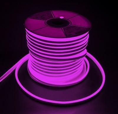 Светодиодная лента "Неон" PFN-01 2835/120 220V 6w/m 8*16mm Purple IP65 50 | .5017993A Jazzway 5017993B