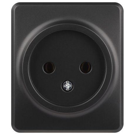 Розетка Эксперт 11-2201-05 2P IP20 16A-250В ОУ Антрацит | Б0062992 ЭРА