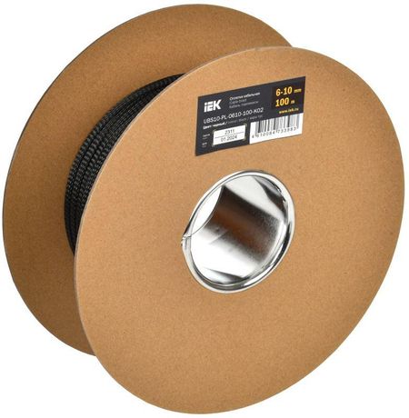 Оплетка кабельная 6-10мм полиэстер 100м черная | UBS10-PL-0610-100-K02 IEK