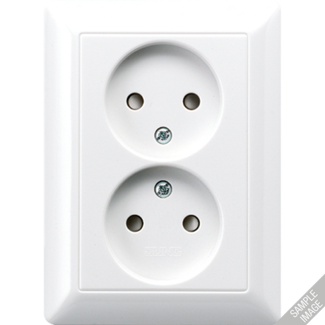 Сдвоенная розетка в одну монтажную коробку| AS5010KIU |Jung