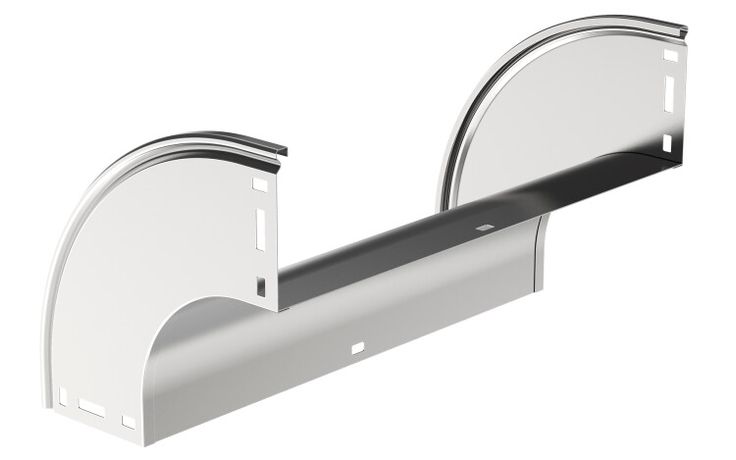 Поворот плавн. 90град тип В20 ESCA 100х400мм | CPV41-0-90-100-400 IEK