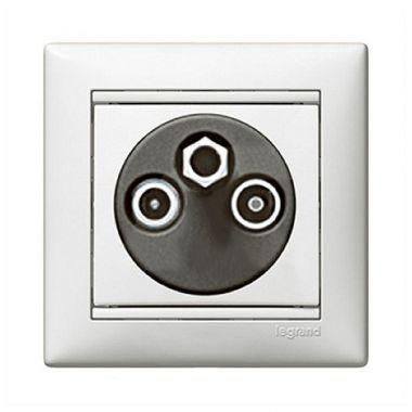 Розетка телевизионная TV/FM/SAT СП Valena зв. механизм бел. (блист.) IEK 695638 Legrand Legrand (группа IEK) арт. 695638