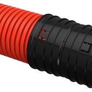 Труба гофрированная двустенная ПНД d=160мм красная жесткая (6м) IEK - CTG12-160-K04-006-R