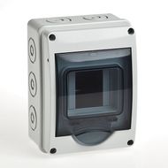 Щиток распределительный навесной на 3 модуля с дверцей серый IP65 (ЩРн-П-3) - 69003 TYCO
