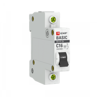 Выключатель автоматический однополюсный ВА 47-29 16А C 4,5кА Basic | mcb4729-1-16C EKF