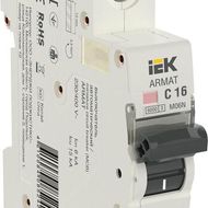 Выключатель автоматический однополюсный M06N 1P C 16А 6кА ARMAT | AR-M06N-1-C016 IEK