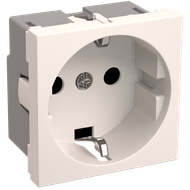 Розетка в кабель-канал с заземлением со шторками белый РКС-20-30-П-К ПРАЙМЕР - CKK-40D-RSZB2-K01-K IEK