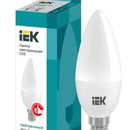 Лампа светодиодная Eco 7Вт C35 свеча 4000К нейтр. бел. E14 230В IEK LLE-C35-7-230-40-E14