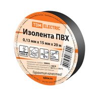 Черная 20м | SQ0526-0016 TDM Изолента ПВХ 0,13*15мм