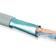 Кабель витая пара FUTP4-C5E-S24-IN-PVC-GY-305 (305м) экран.F/UTP,кат.5e,4п.(24AWG),одн.(solid),экран-фольга,PVC,–20°C–+75°C,сер. | 42052 Hyperline