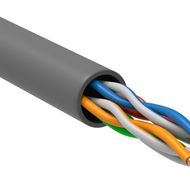 Кабель витая пара U/UTP кат.5E 4х2х24AWG solid CU PVC сер. (м) GENERICA BC1-C5E04-111-305-G IEK