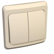 Выключатель 2-кл. СП Этюд 10А IP20 крем. SE BC10-002K APC