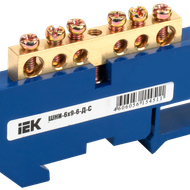 Шина нулевая ШНИ-6х9-6-Д-С на DIN-изол. ШНИ IEK YNN10-69-6D-K07