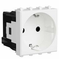 Розетка 1-м 2мод. Avanti "Белое облако" 16А IP20 2P+E защ. шторки бел. DKC 4400002 ДКС