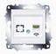 Механизм розетки телефонной 1-м Cosmo RJ11 + гнездо бел. ABB 619-010200-221