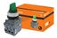 Переключатель на 3 положения с фиксацией M3SS1-21G короткая ручка(LED) d22мм/220B 1з+1р зеленый | SQ0747-0075 TDM