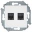 Розетка компьютерная 2-м Simon 15 RJ45 кат.5E AMP механизм бел. 1591552-030