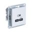 Розетка USB AtlasDesign тип C 65Вт высокоскор. ЗУ QC PD механизм лотос SE ATN001327 APC