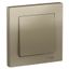 Выключатель одноклавишный ATLASDESIGN схема 1 10АХ в сборе шампань - ATN000512 APC