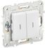Выключатель проходной 2-кл. SKANDY 10А SK-V10W с индикацией арктич. бел. IEK SK-V22-1-10-K01