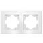 Афина рамка стеклянная двухместная универсальная белая (еврослот) - 2243 Союз