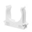 Держатель для труб (клипса) d32мм прямого монтажа бел. в п/э (уп.25шт) Промрукав PR13.02564 Строитель
